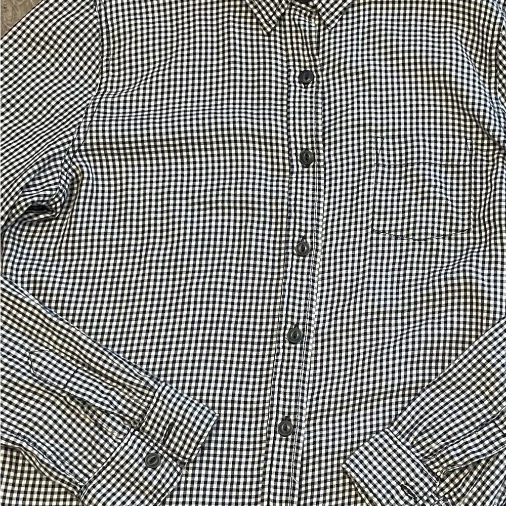 Ralph Lauren vintage brand blue and white gingham button down shirt 90s size L - Picture 3 of 3